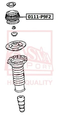 Mounting, shock absorber (0111-P9F2)