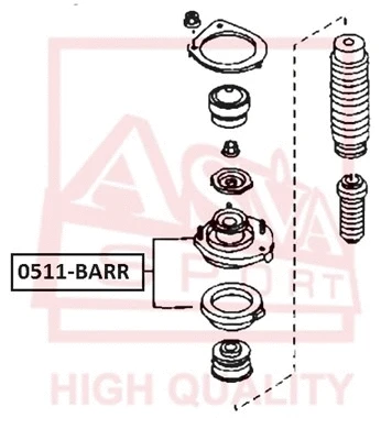 Mounting, shock absorber (0511-BARR)