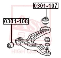 Mounting, control/trailing arm (0301-107)