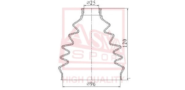 Bellow, drive shaft (ASBT-TG)