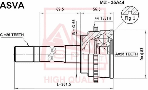 Joint Kit, drive shaft (MZ-35A44)
