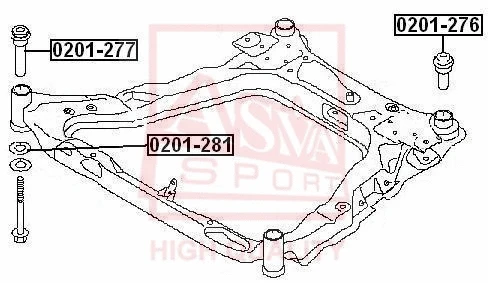 Mounting, control/trailing arm (0201-281)