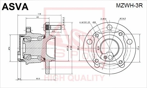 Wheel Hub (MZWH-3R)