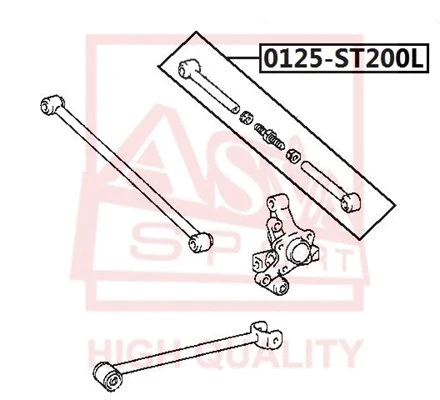 Control/Trailing Arm, wheel suspension (0125-ST200L)