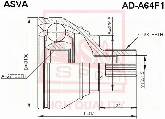 Joint Kit, drive shaft (AD-A64F1)