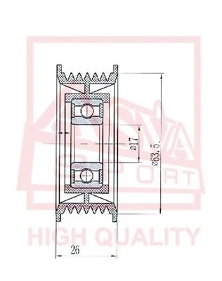 Tensioner Pulley, V-belt (SYBP-004)