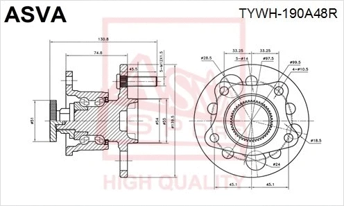 Wheel Hub (TYWH-190A48R)