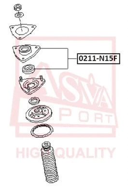 Mounting, shock absorber (0211-N15F)