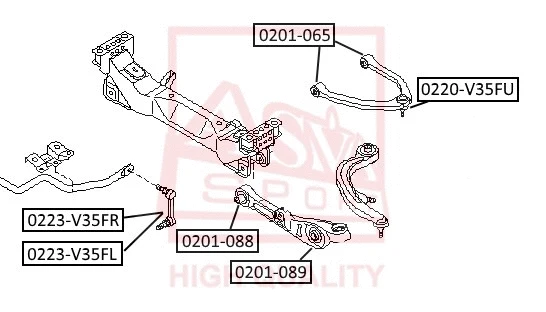 Link/Coupling Rod, stabiliser bar (0223-V35FL)