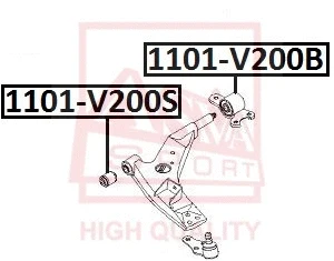 Mounting, control/trailing arm (1101-V200B)
