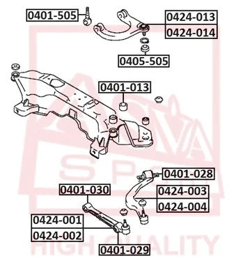 Mounting, control/trailing arm (0401-029)