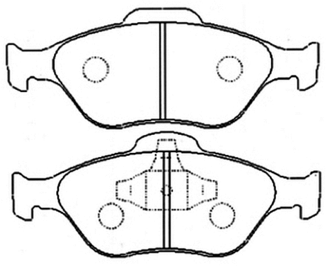 Brake Pad Set, disc brake (AKD-1247)