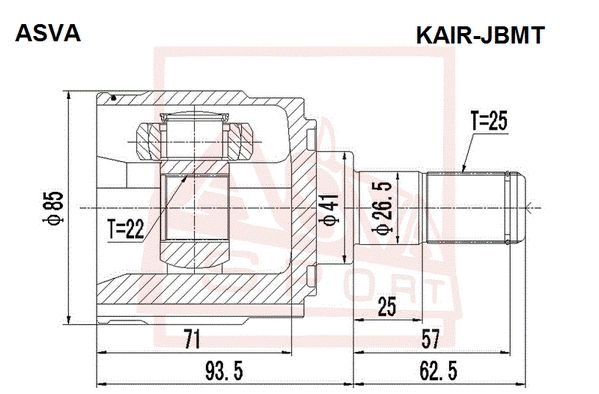 Joint Kit, drive shaft (KAIR-JBMT)