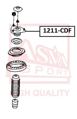 Mounting, shock absorber (1211-CDF)