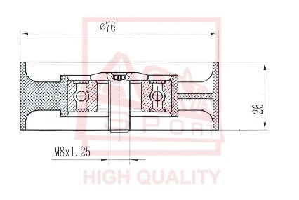 Tensioner Pulley, V-belt (MTBP-014)