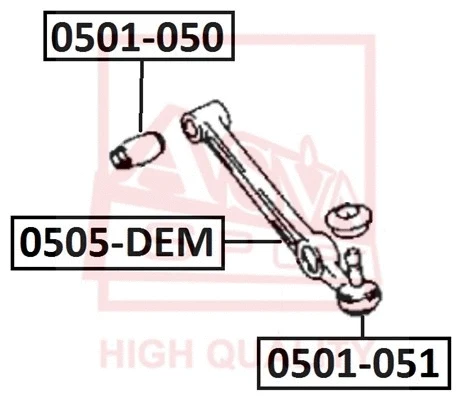 Mounting, control/trailing arm (0501-050)