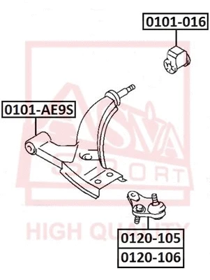 Mounting, control/trailing arm (0101-AE9S)
