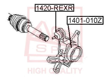 Mounting, control/trailing arm (1401-010Z)