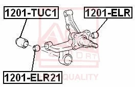 Mounting, control/trailing arm (1201-ELR21)