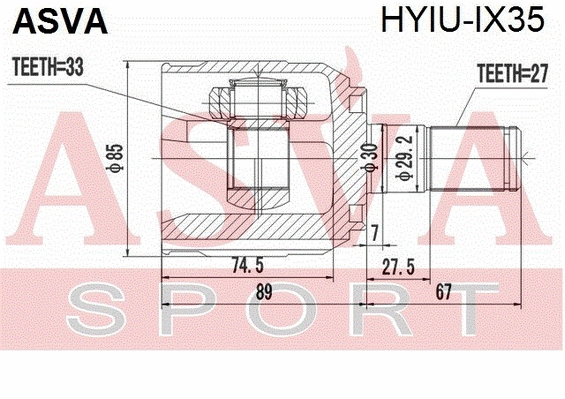 Joint Kit, drive shaft (HYIU-IX35)