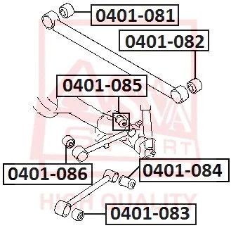 Mounting, control/trailing arm (0401-081)
