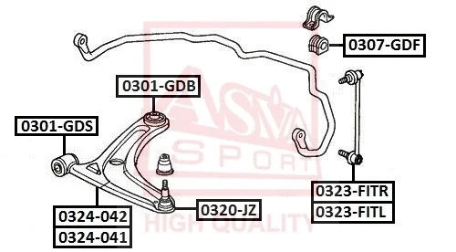 Link/Coupling Rod, stabiliser bar (0323-FITR)