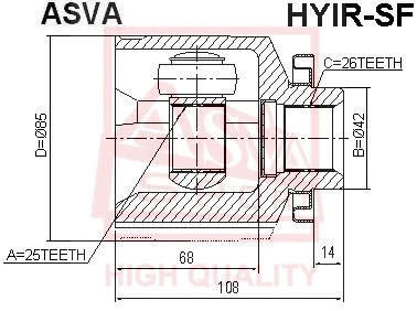Joint Kit, drive shaft (HYIR-SF)