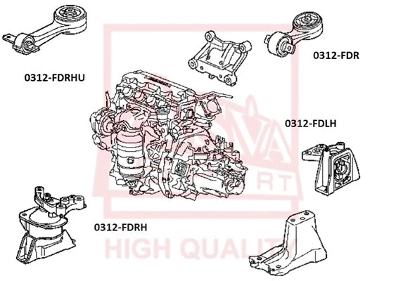 Mounting, engine (0312-FDLH)