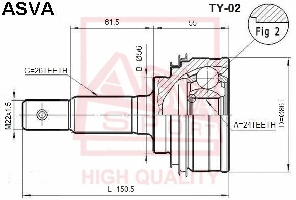 Joint Kit, drive shaft (TY-02)