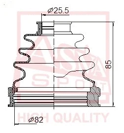 Bellow, drive shaft (ASBT-INXT)