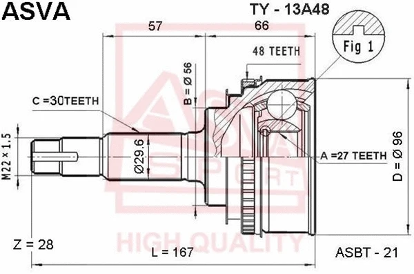 Joint Kit, drive shaft (TY-13A48)