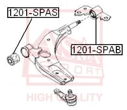 Mounting, control/trailing arm (1201-SPAB)