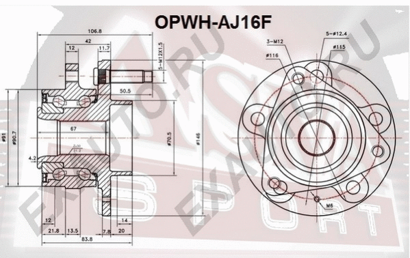 Wheel Hub (OPWH-AJ16F)