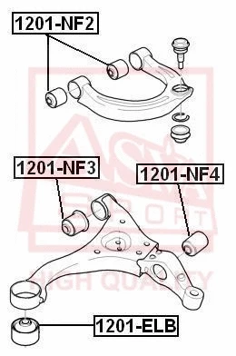 Mounting, control/trailing arm (1201-NF4)
