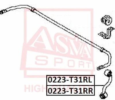 Link/Coupling Rod, stabiliser bar (0223-T31RR)