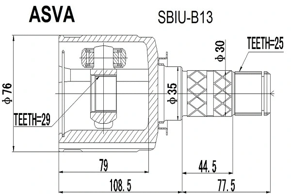 Joint Kit, drive shaft (SBIU-B13)