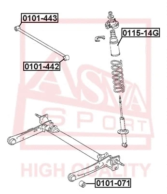 Mounting, control/trailing arm (0101-443)