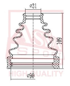 Bellow, drive shaft (ASBT-INP120)