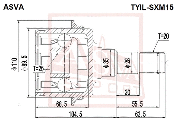 Joint Kit, drive shaft (TYIL-SXM15)