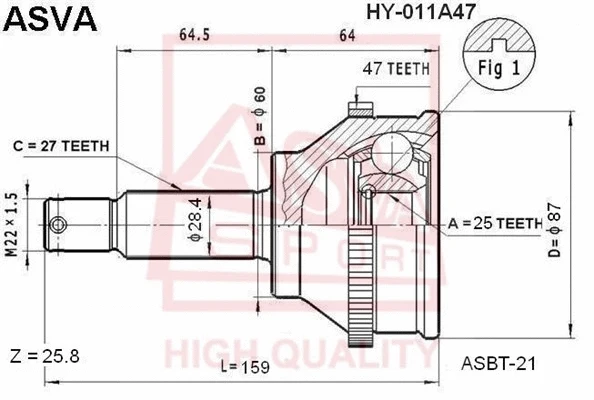 Joint Kit, drive shaft (HY-011A47)
