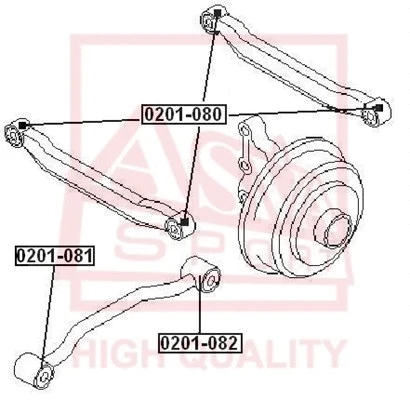 Mounting, control/trailing arm (0201-081)
