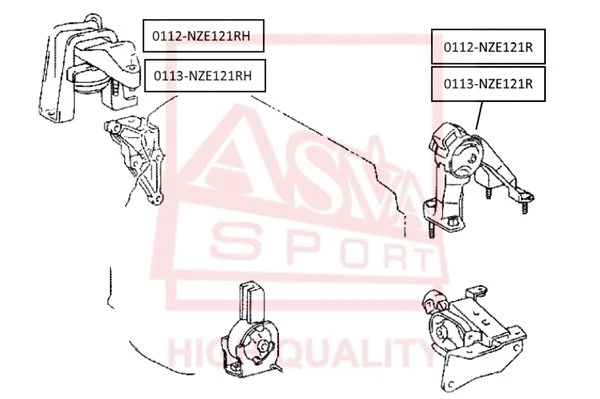 Mounting, engine (0112-NZE121R)