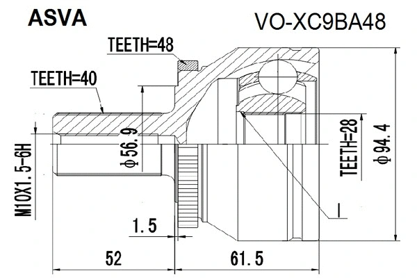 Joint Kit, drive shaft (VO-XC9BA48)