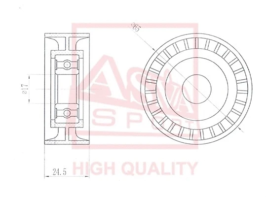 Tensioner Pulley, V-belt (MTBP-012)