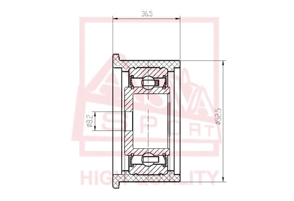 Tensioner Pulley, V-belt (MTBP-025)