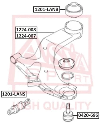 Mounting, control/trailing arm (1201-LANB)