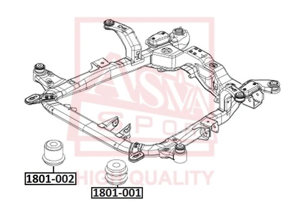 Mounting, control/trailing arm (1801-001)