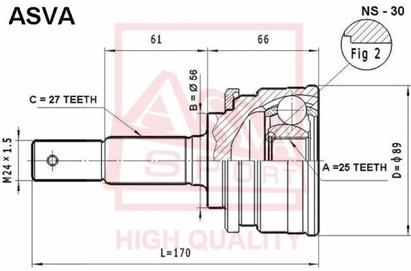 Joint Kit, drive shaft (NS-30)