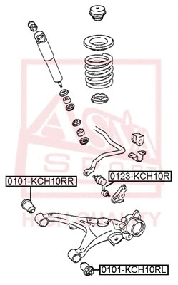 Mounting, control/trailing arm (0101-KCH10RR)