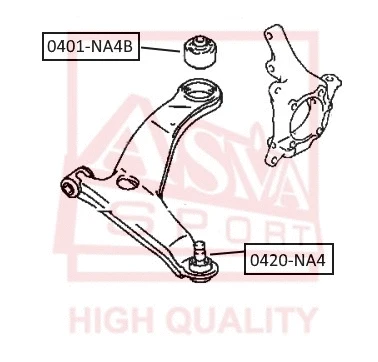 Mounting, control/trailing arm (0401-NA4B)